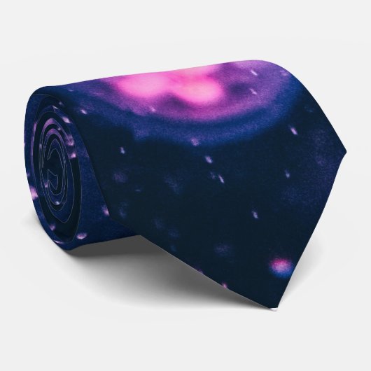 深いブルーシー&マゼンタジェリーフィッシュタイ ネクタイ (ロール)