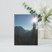 深いブルースカイとマウンテンズインワシントン州 ポストカード (スタンド正面)