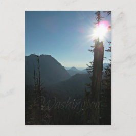 深いブルースカイとマウンテンズインワシントン州 ポストカード