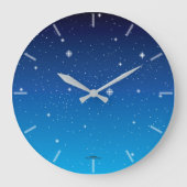 深いブルースターリースカイクロック ラージ壁時計 (正面)