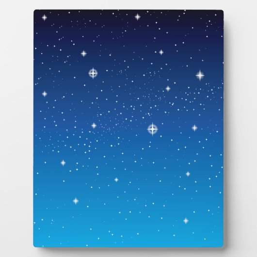 深いブルースターリーナイトスカイ フォトプラーク (正面)