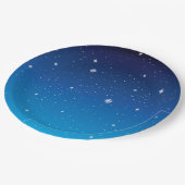 深いブルースターリーナイトスカイ ペーパープレート (アングル)