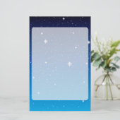 深いブルースターリーナイトスカイ 便箋 (スタンド正面)