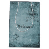 深いブルースチームパンクバードケージ抱き枕 ミディアムペーパーバッグ (裏面)