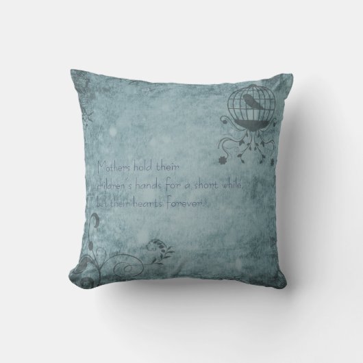 深いブルースチームパンクバードケージ アウトドアクッション (正面)