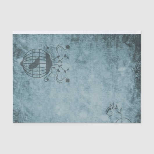 深いブルースチームパンクバードケ動揺してージ 薄葉紙 (正面)