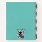 深いブルータイルデザイン ノートブック (裏面)