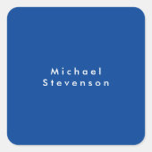 深いブルートレンディーモダンプロフェッショナル スクエアシール (正面)