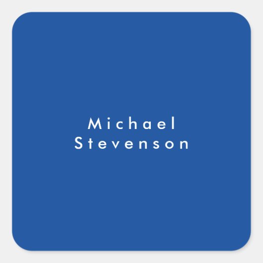 深いブルートレンディーモダンプロフェッショナル スクエアシール (正面)