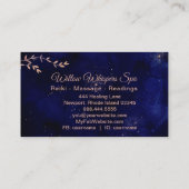 *~*深いブルーナイトスカイボタニカルウィローブランチ 名刺 (裏面)