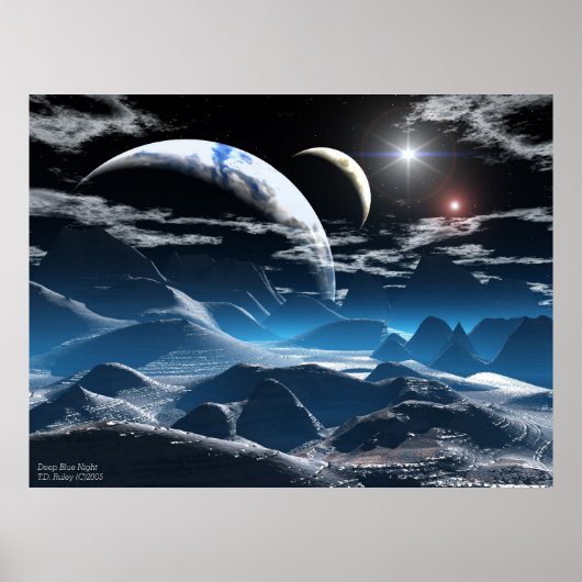 深いブルーナイト ポスター (正面)
