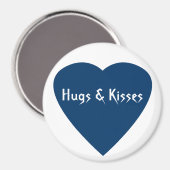 深いブルーハート マグネット (正面/裏面)