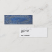 深いブルーバークテクスチャ スキニー名刺 (正面/裏面)