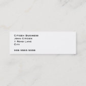 深いブルーバークテクスチャ スキニー名刺 (裏面)