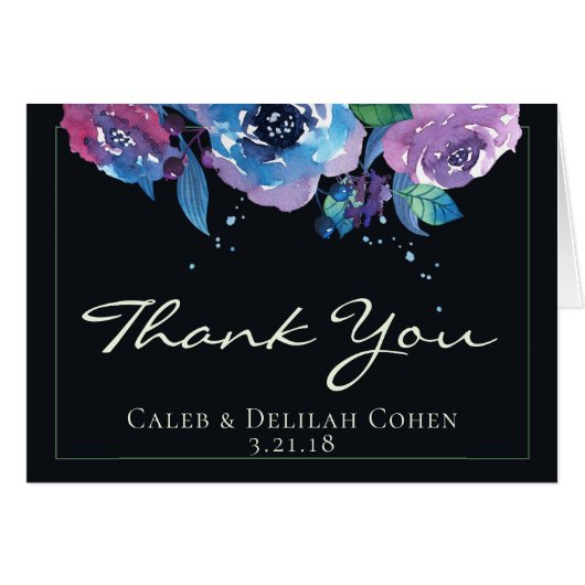 深いブルーパープルムーディトワイライト結婚フローラ (正面横)