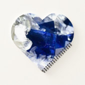 深いブルーフルオライト結晶&フレーク方解石 ノートブック (裏面)