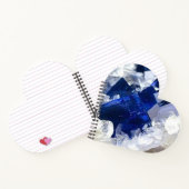 深いブルーフルオライト結晶&フレーク方解石 ノートブック (内部)