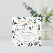 深いブルーフローラリハーサルディナー 招待状 (スタンド正面)