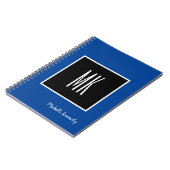 深いブルーブラックモノグラムのプロフェッショナル ノートブック (左側)