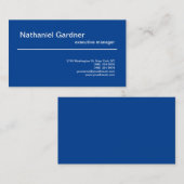 深いブループレーンクリエイティブミニマモダンリスト 名刺 (正面/裏面)