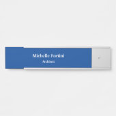 深いブループロフェッショナルプレーンモダンエレガント サインプレート (正面)