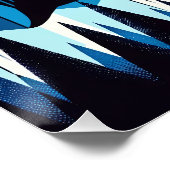 深いブルーペンギン冬の南極森林 ポスター (コーナー)