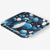 深いブルーペンギン冬の南極空のパターン ペーパープレート (傾斜あり)