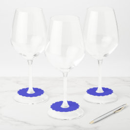 深いブルーホタテ ワイングラスタグ