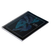 深いブルーボタニカルドリームスパイラルノート ノートブック (左側)