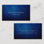 深いブルーマンダラゼンビジネスカード 名刺 (正面/裏面)
