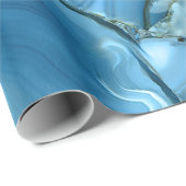 深いブルーマーブル ラッピングペーパー (ロールコーナー)