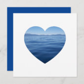 深いブルーレイクタホハート写真Save the Date セーブザデート (正面/裏面)