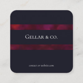 深いブルー名刺 スクエア名刺