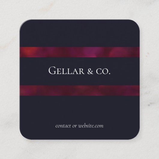 深いブルー名刺 スクエア名刺 (正面)