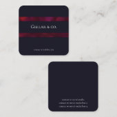 深いブルー名刺 スクエア名刺 (正面/裏面)
