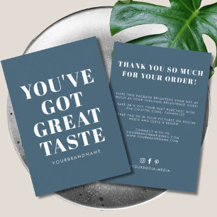 深いブルー得ユ素晴らしーザ感謝していー サンキューカード