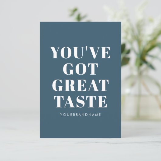 深いブルー得ユ素晴らしーザ感謝していー サンキューカード (スタンド正面)