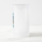 深いブルー感じアンド素晴らしズの人魚とイルカ フロストグラスビールジョッキ (中央)