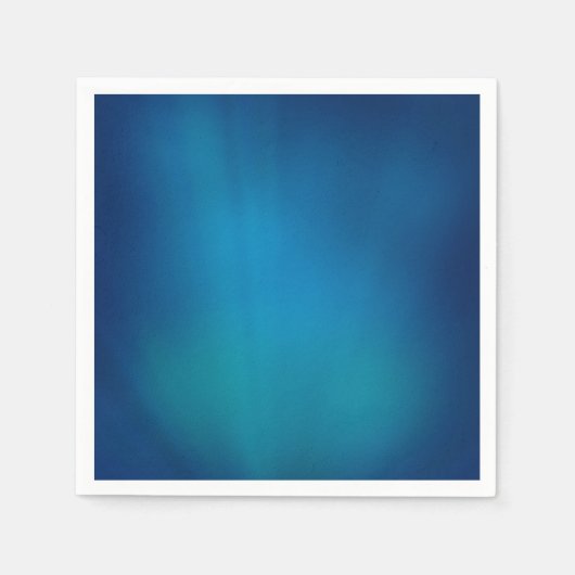 深いブルー水中グロー スタンダードカクテルナプキン (正面)