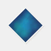 深いブルー水中グロー スタンダードカクテルナプキン (角)