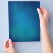 深いブルー水中グロー チラシ (手)