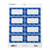 深いブルー海のサメ ラベル (フルシート)