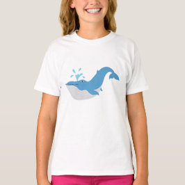 深いブルー海クジラ Tシャツ