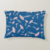 深いブルー海クラゲ模様 アクセントクッション (裏面)