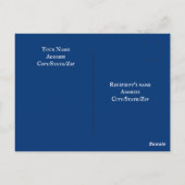 深いブルー海フォトクリスチャン聖書新年 ポストカード (裏面)