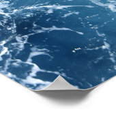 深いブルー海波写真ポスター ポスター (角)