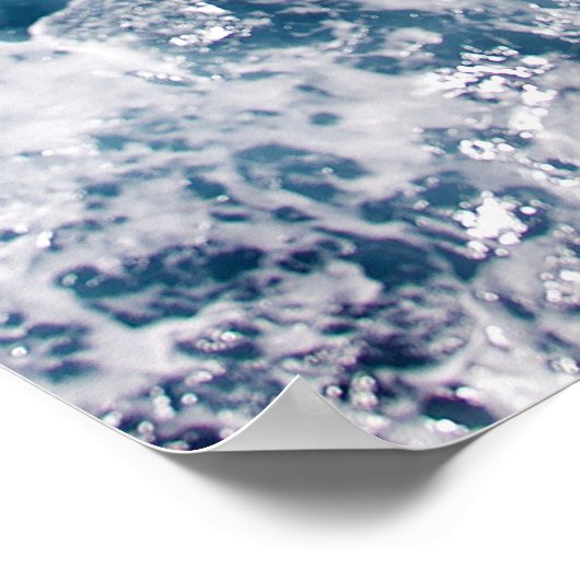 深いブルー海波写真ポスター ポスター (角)