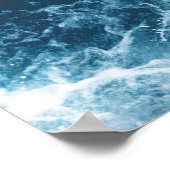 深いブルー海波写真ポスター ポスター (角)