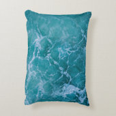 深いブルー海波 アクセントクッション (裏面(縦))