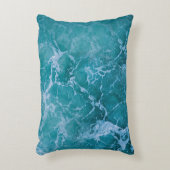 深いブルー海波 アクセントクッション (正面(垂直))